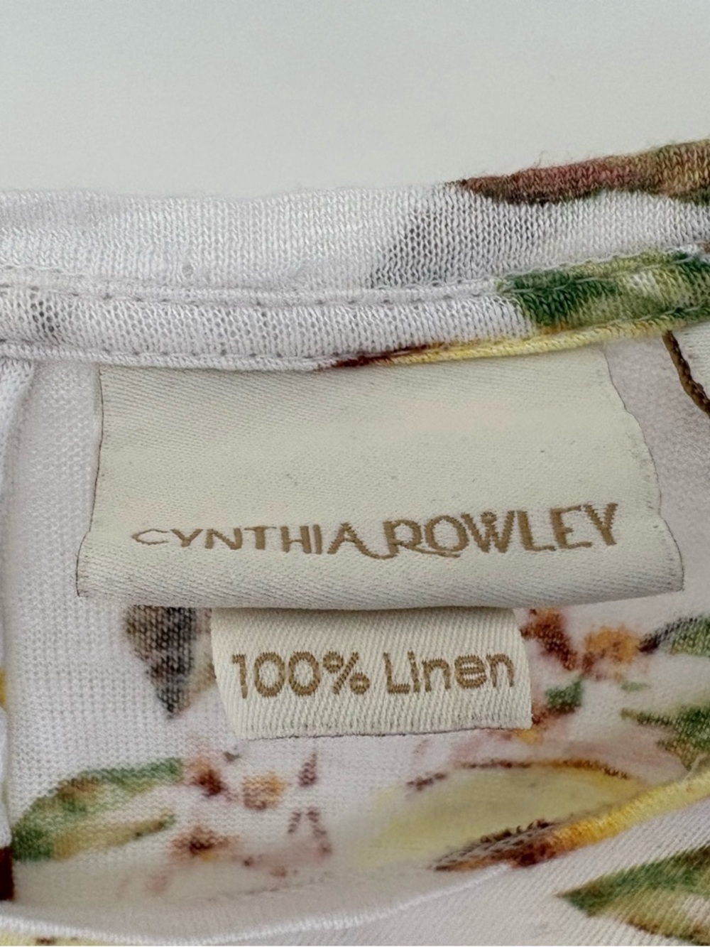 Cynthia Rowley 100% Linen Lemon Fruit Boxy Top 1X - Picture 6 of 6